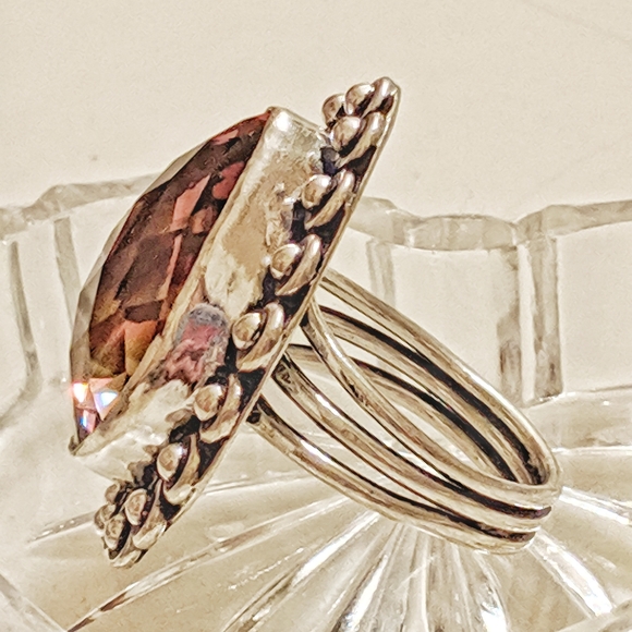 7 carat Pear Cut Faceted Ametrine set in Sterling - Picture 6 of 8